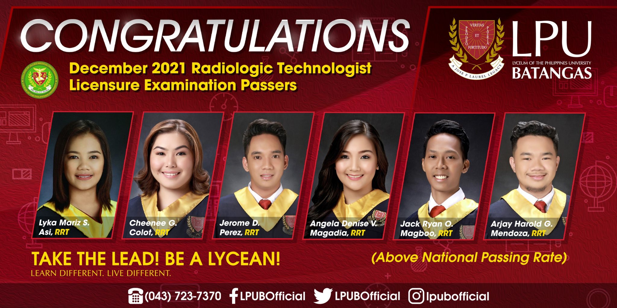 December 2021 New Radiologic Technologists - Lyceum of the Philippines ...