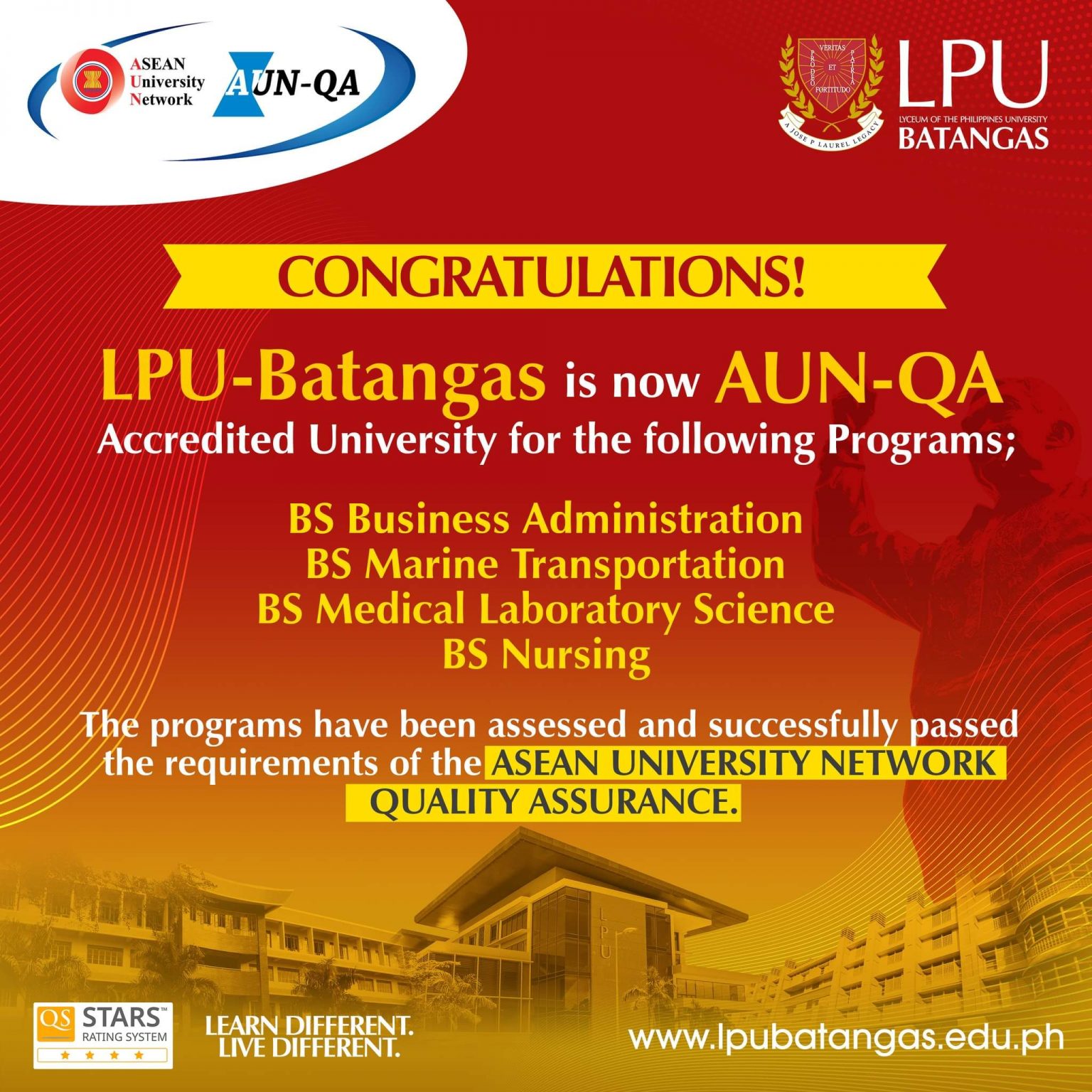 LPU-B Earns ASEAN University Network-Quality Assurance Certification ...