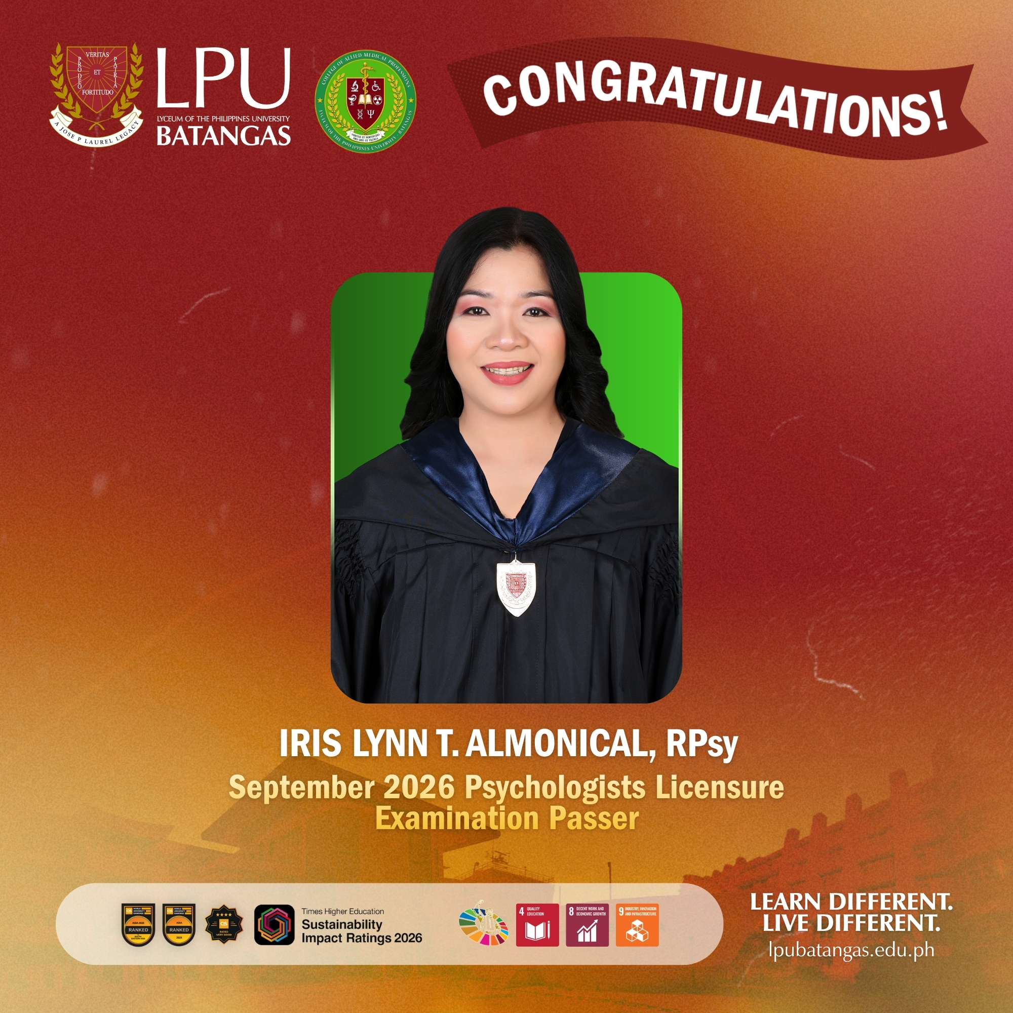 September 2026 Psychologists Licensure Examination Passers